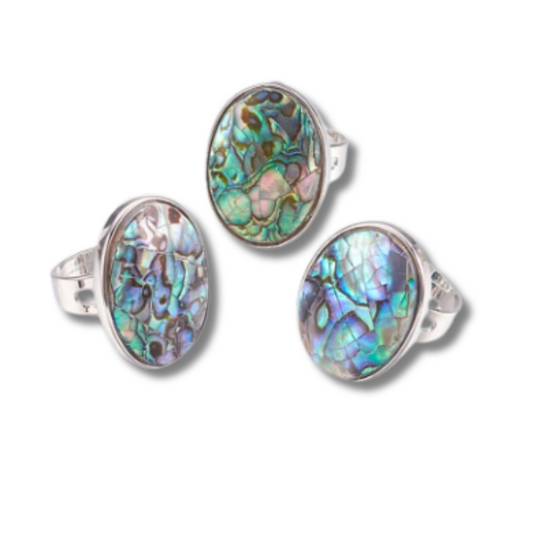 Adjustable Abalone Shell ring