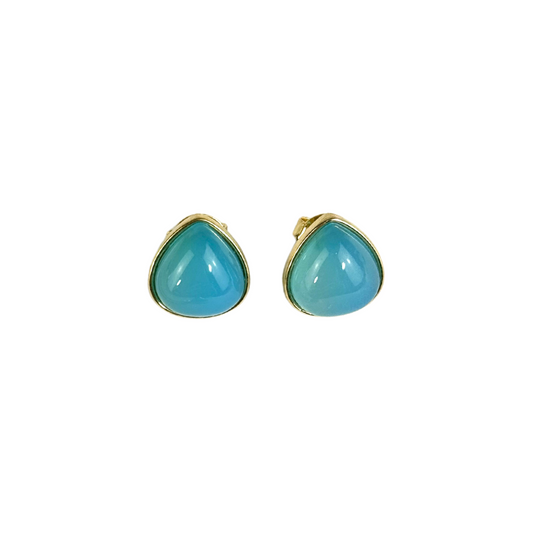 Gemstone Minimalist Teardrop Earrings - Premium 18K Gold plated