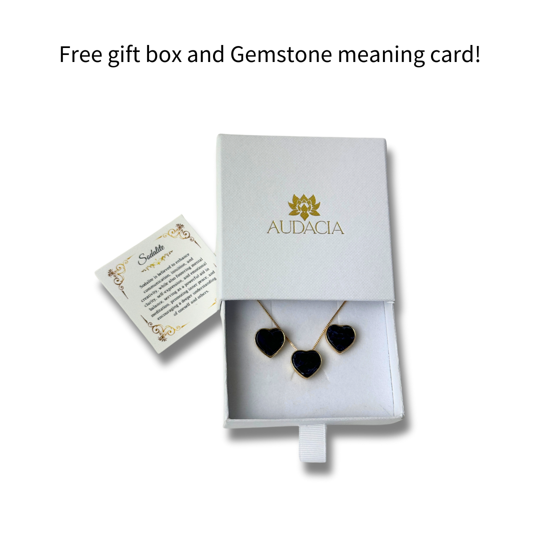 Love Heart Gemstone Set - Premium 18K Gold plated