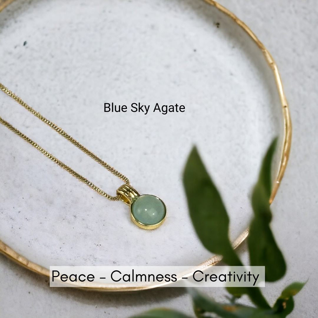 Minimalist Gemstone Necklace - Premium 18K Gold plated