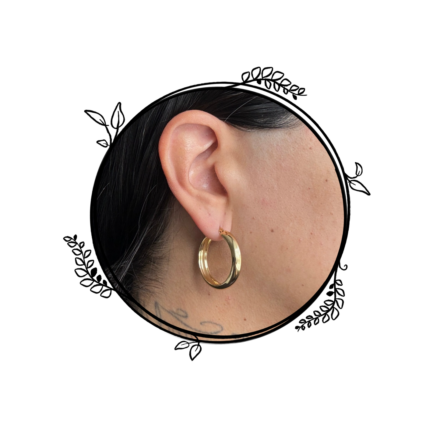 Waterproof 18K Gold Plated Hoop Earrings - Tarnish-Free 30mm