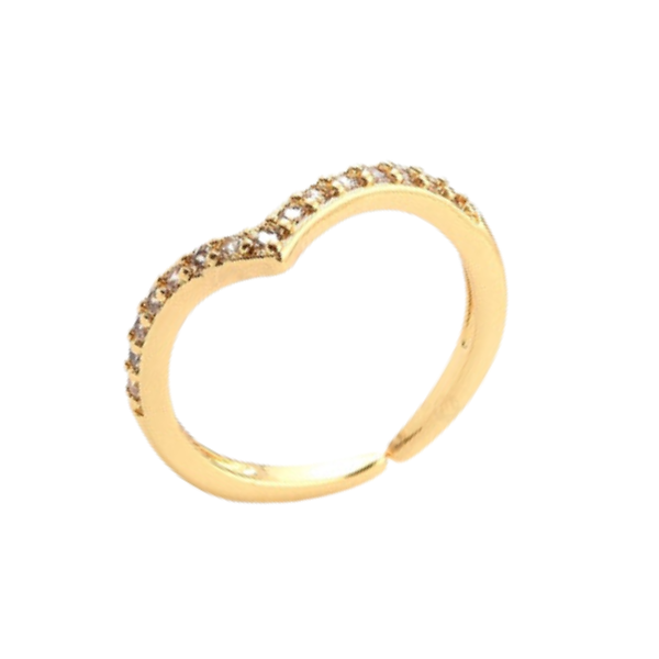 Crown Clear Cubic Zirconia Ring – 18k Gold Plated