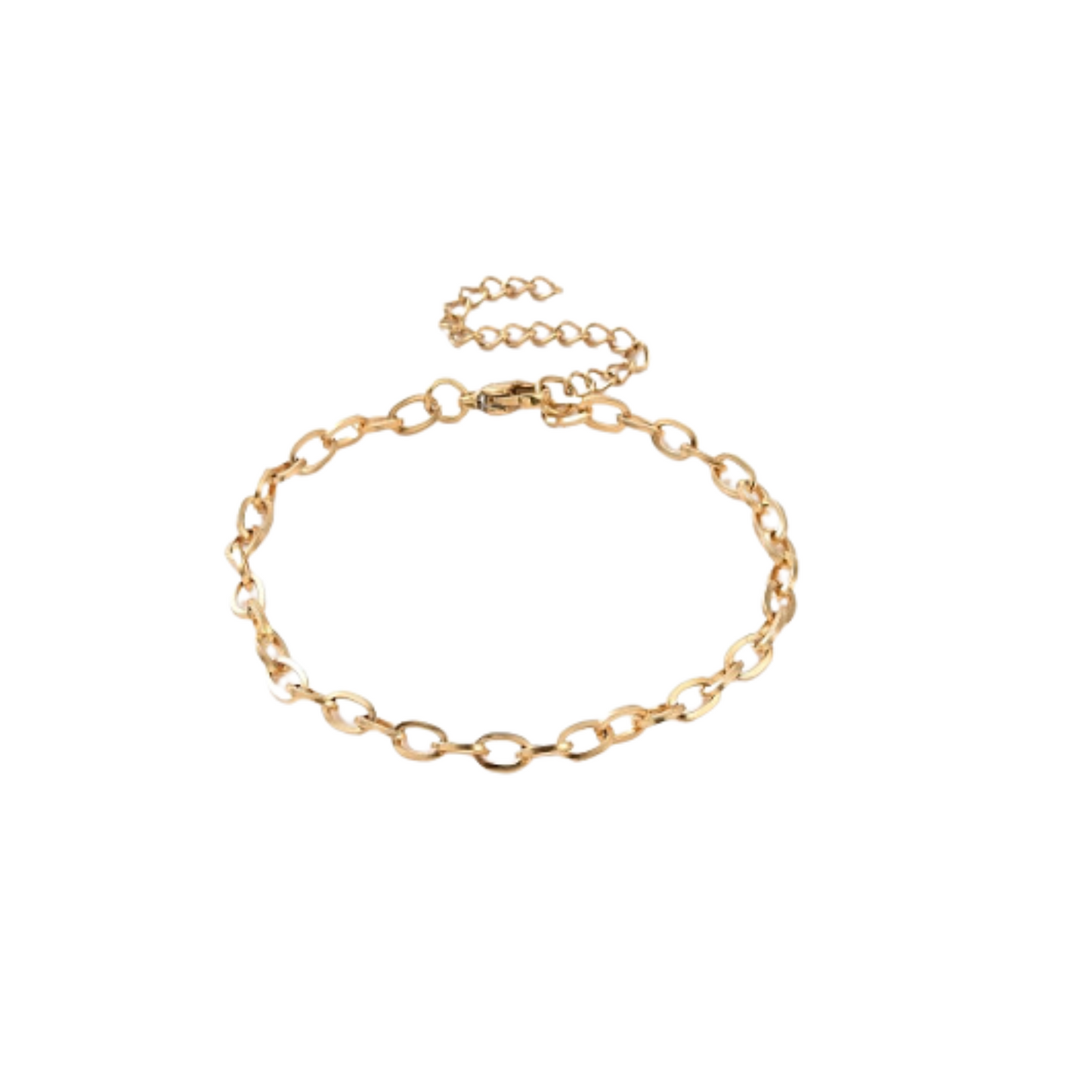 Waterproof Cable Chain Bracelet for Women - Tarnish-Free, Hypoallergenic, 17.5cm