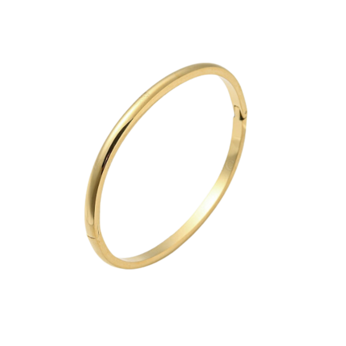 Waterproof Golden Smooth Hinged Bangles - Tarnish-Free, Hypoallergenic