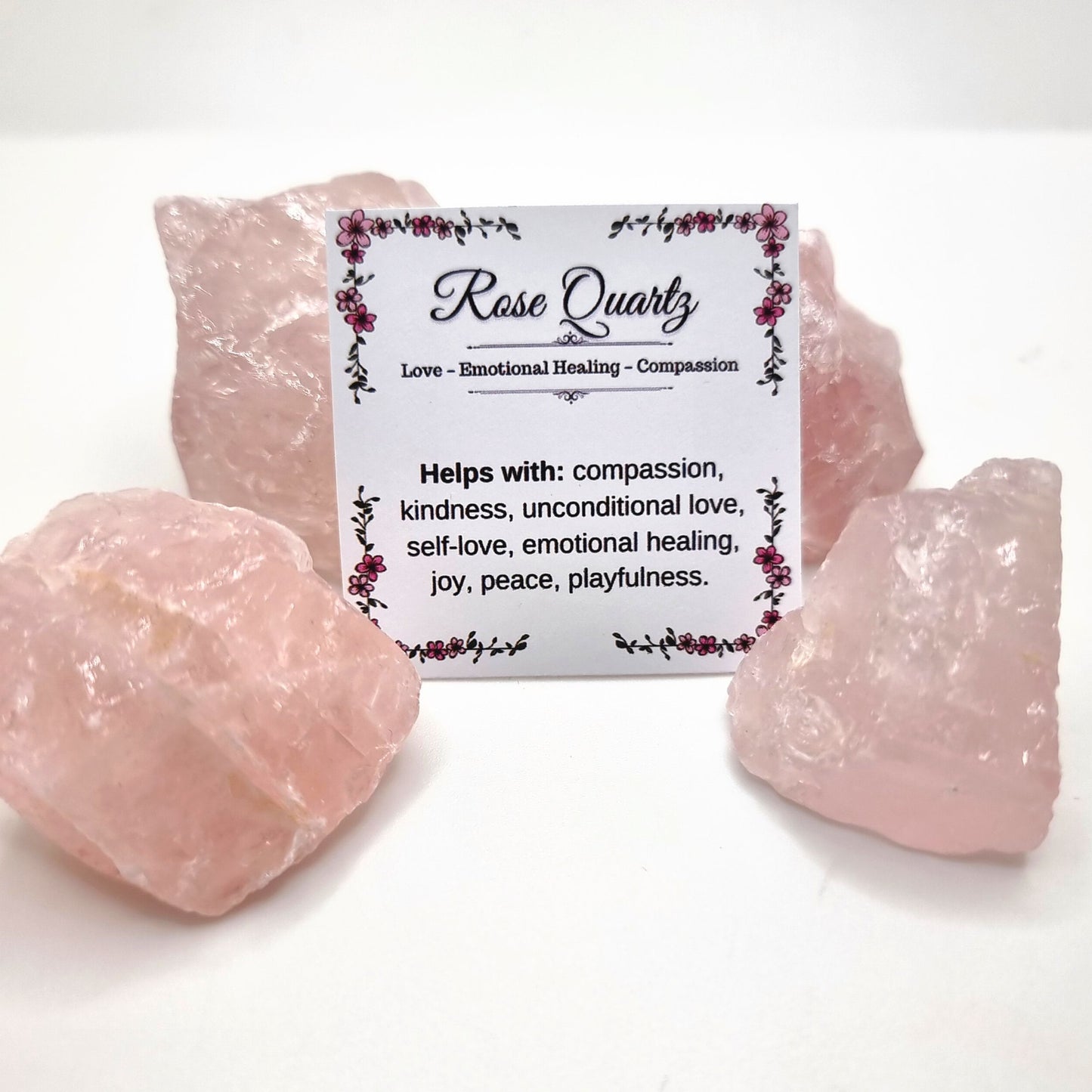 Large Raw Rose Quartz Crystal. Healing Crystal. Genuine Gemstone.