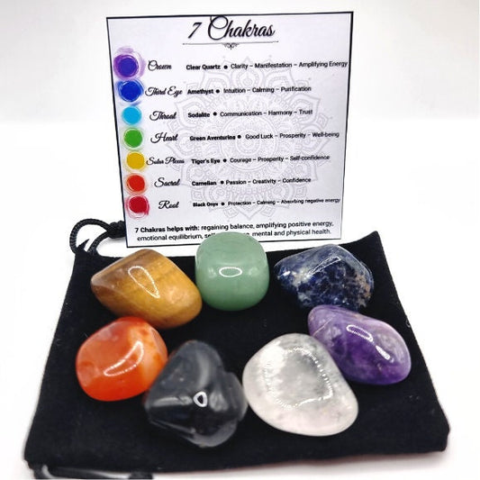 7 Chakra Crystal Set. 7 Chakra Stones. Healing Crystals