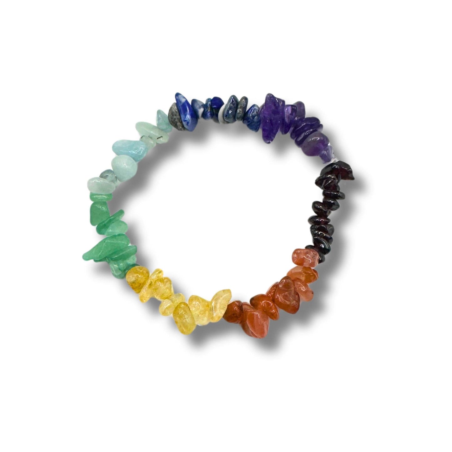 7 Chakra Bracelet. Healing Crystal Bracelet. Gemstone chip Stretch Bracelet