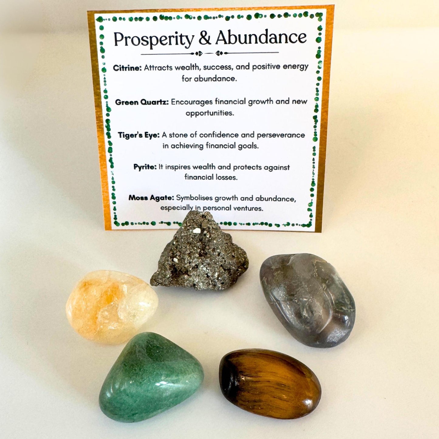 Prosperity & Abundance Crystal Set. Healing Crystals, Crystal Set. Gemstones. Tumblestones.