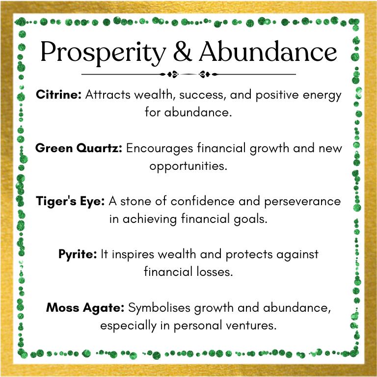 Prosperity & Abundance Crystal Set. Healing Crystals, Crystal Set. Gemstones. Tumblestones.