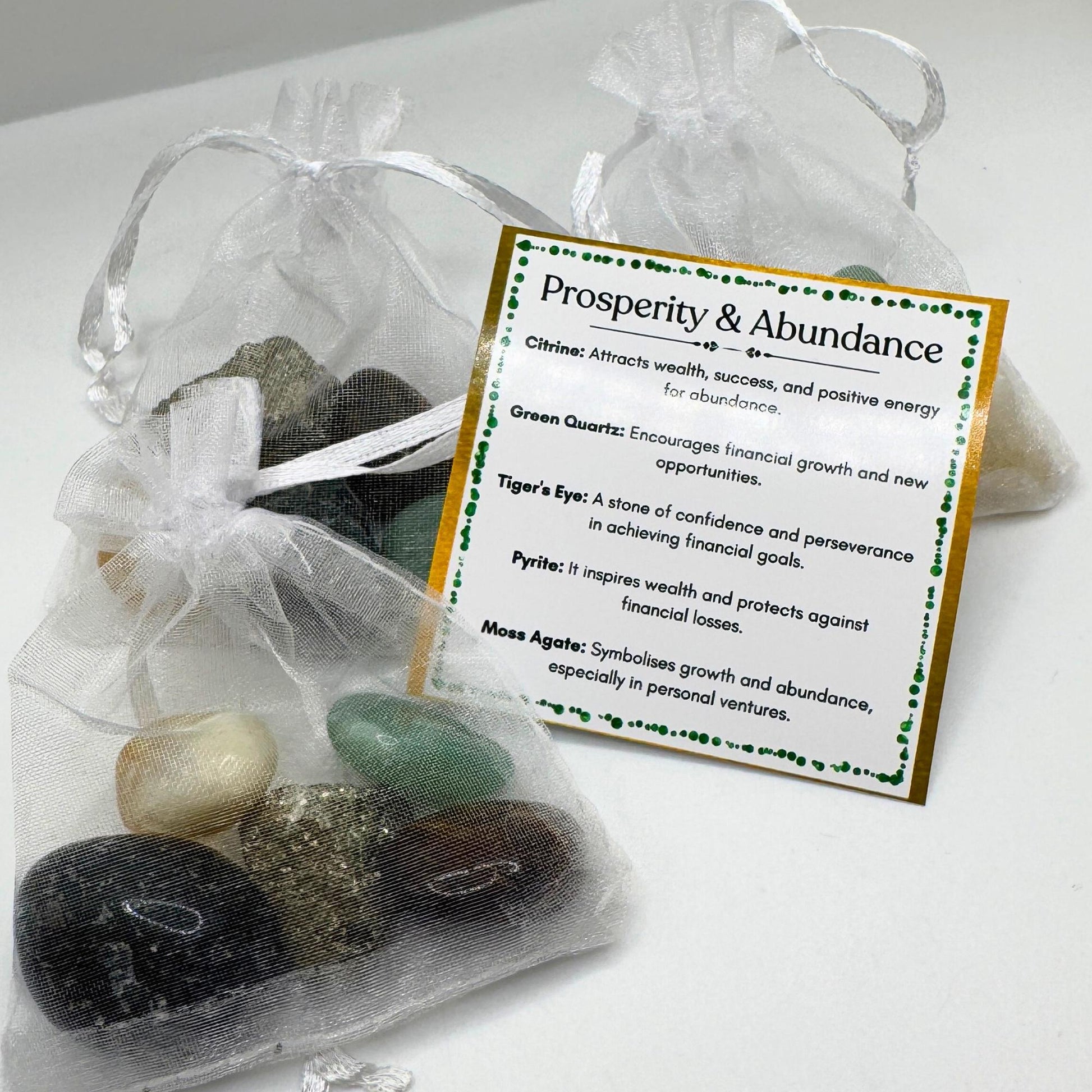 Prosperity & Abundance Crystal Set. Healing Crystals, Crystal Set. Gemstones. Tumblestones.