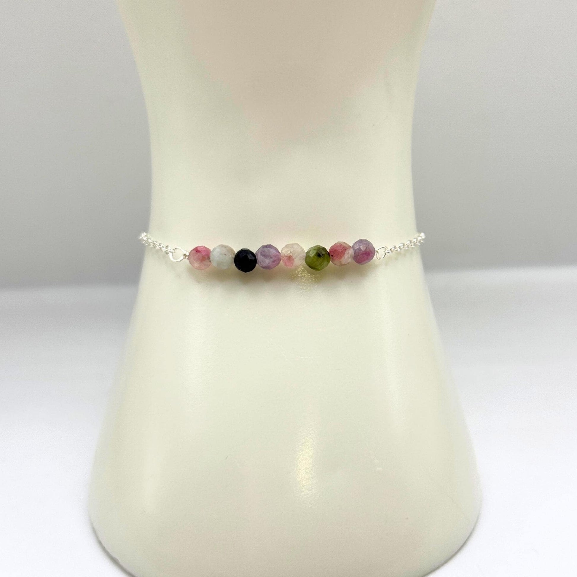 Tourmaline Bracelet. Natural Tourmaline Bracelet. Crystal Bracelet. Gemstone Bracelet. Birthstone Bracelet. Gold and Silver Bracelet.